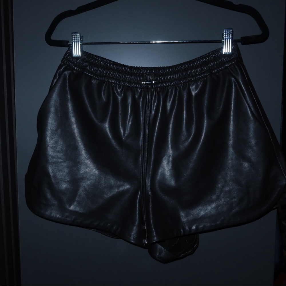 AMIRI Black Leather  Shorts